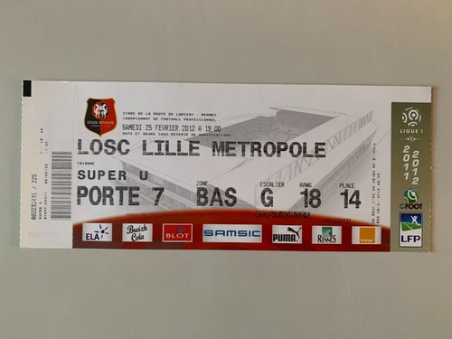 Ticket match rennes losc - -,