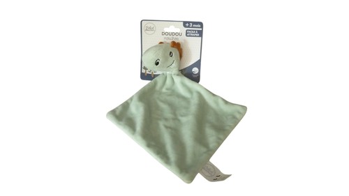 Doudou dragon plat vert - ,