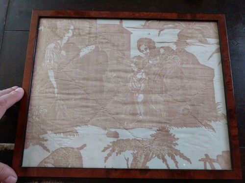 Tissu ancien toile jouy - toile,