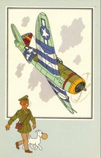 AVION REPUBLIC P-47 THUNDERBOLT  USA TINTIN AVIATION 39 45 Chèque 51 Voir Savoir