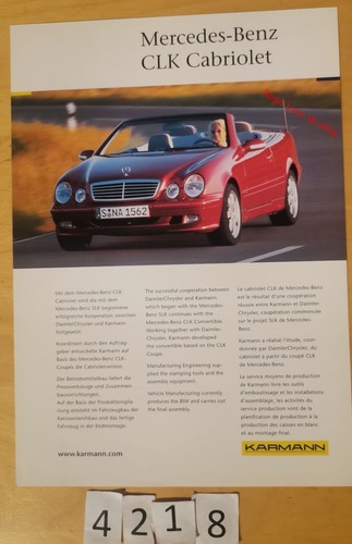 Karmann mercedes clk cabriolet - mercedes,
