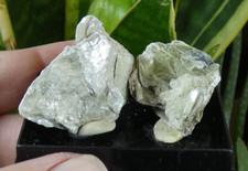 2x Mica Lithinifère Lépidolite Île Sorensen 4x3.5cm Canada minéral collection