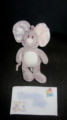 Doudou peluche souris nina - doudou,