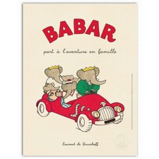 Poster affiche d'art Oneart Babar (L'aventure en famille) - 30x40cm