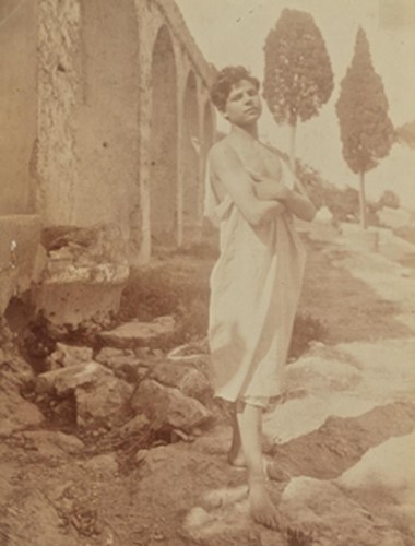 Young man posed greek - man, at
