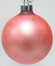 Light Pink Glass Ball Hand Blown Christmas Tree Decoration Ornament Made In USA