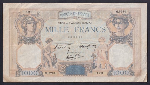 Billet france 1000 - 1000, francs