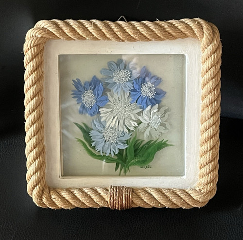 Tableau floral bleuets plaques - bleuets,