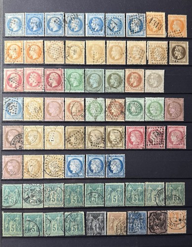 Timbres france 1853 1900 - timbres,