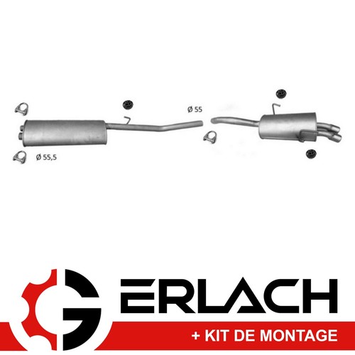 Echappement silencieux pour - , c8