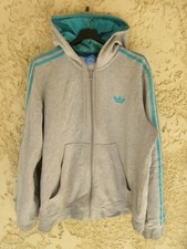Veste à capuche ADIDAS rétro vintage TREFOIL gris giacca jacket sport XL