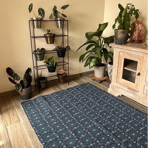 Tapis jakarta bleu foncé 120 - bleu,