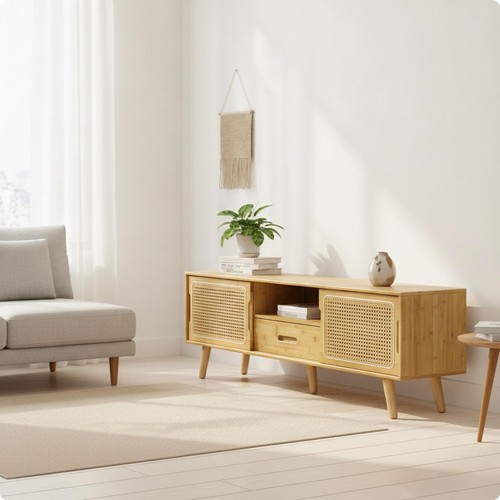 Meuble bambou bas - meuble,