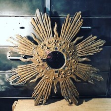 Grand Miroir Soleil En Plomb Dlg Line Vautrin Diamètre 59 Cm