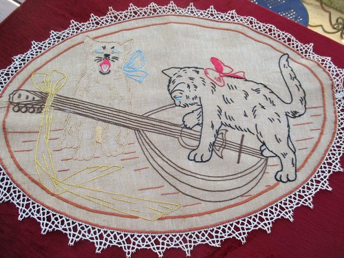 Dessus coussin ancien 1930 - dessus,