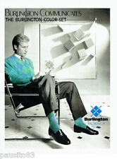 PUBLICITE ADVERTISING  046  1988  les pulls & chaussettes homme Burlington