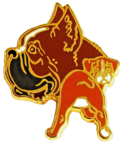 Pin chien boxer tete corp - tete, et