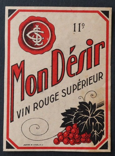Ancienne étiquette vin mon - ancienne,