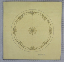 Ancien Dessin Projet Pour Une Table Œuvre Ébéniste Piémontais Du '900 C0