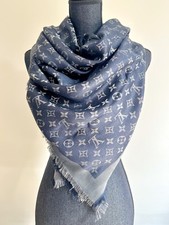 Châle / foulard Louis Vuitton Shine couleur noir en 47% soie 