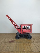 Grue Roulante en Tôle VÉBÉ Lithographiée - État De Jeu - Jouet Ancien Vintage 