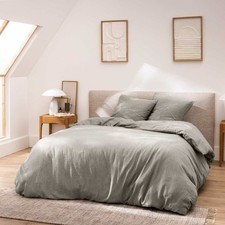 Parure de Lit 3 Pièces "Meline" 260x240cm Anthracite