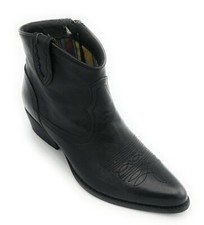 Felmini B504 Bottines En Cuir Noir Avec Fermeture Éclair Et Lacet T 4 Cm