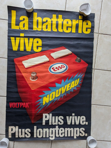 Ancienne affiche esso - affiche,