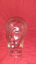 Tête de mannequin vintage en verre transparent