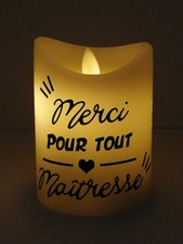 Bougie à led "Merci pour tout Maitresse"