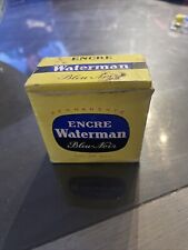 Ancienne bouteille flacon d'encre WATERMAN noire avec emballage.