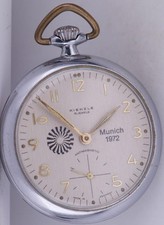 Vintage 1972 Munich Olympique Poche Montre Par Kienzle – Prix Édition Étui Size: