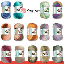 YarnArt 3 X 100 G Angora Active Tricot Fil Laine Mohair Dégradé 14 Couleurs