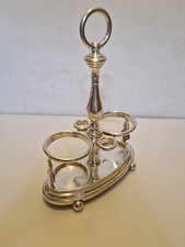 France - à identifier - Grande monture en métal argenté Huilier/vinaigrier - XX