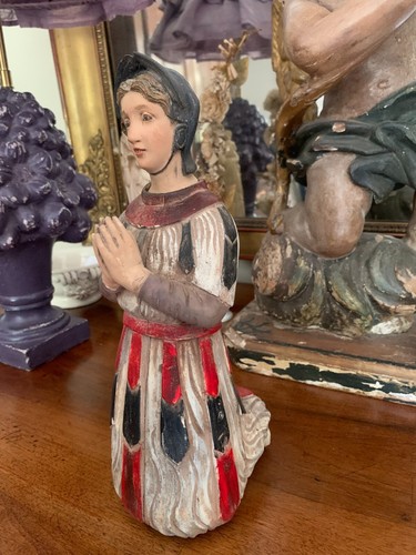Sculpture bois personnage en - sculpture,