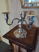 Candélabre en Métal Argenté