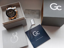 CHRONO GC GUESS COLLECTION SUISSE DORÉE ROSE PVD NOIR BOITE PAPIER GARANTIE 2ans