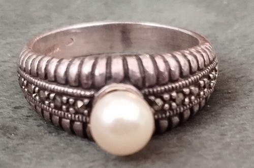 Ancienne bague perle - bague,