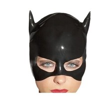 Masque en caoutchouc latex capuche catwoman masque en caoutchouc fétiche cosplay