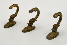 3 crochets mural en laiton porte embrase rideaux 