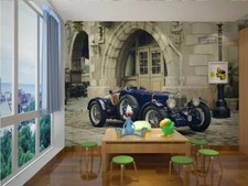 PAPIER PEINT 3D AUTO RETRO