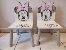 ★ 2 Petites Chaises Minnie Mickey Fille Enfant en Bois ????