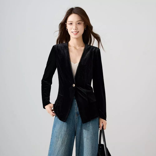 Blazer femme noir velours - femme,