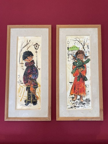 Paire tableau peinture - peinture, au