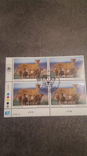 Bloc timbres onu oblitere - x4,