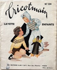 TRICOTMAIN Layette Enfants n° 124 Editions A.M.T PARIS Tricot bébé Hiver 1946