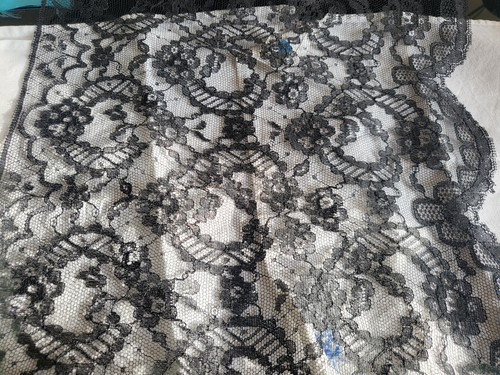 Dentelle vintage noire - dentelle,