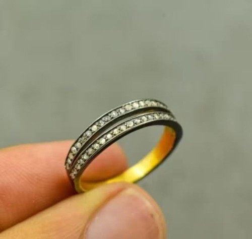 Bague anneau pavé diamant - anneau,
