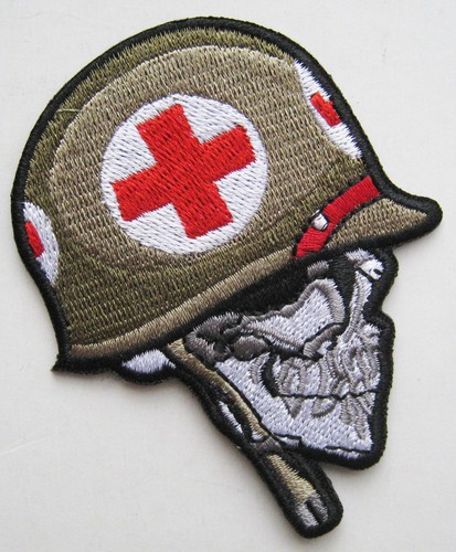 Patch ecusson skull casque - patch,
