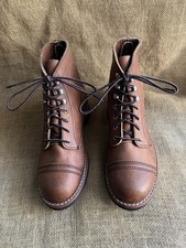 Bottes en cuir marron harnais